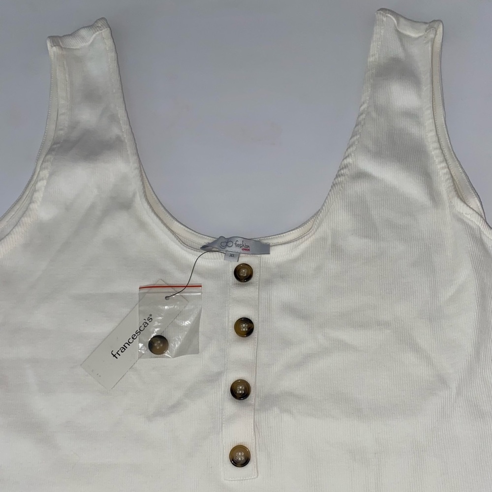 Francesca’s womens bodysuit- white